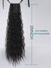 Water Wave Ponytail Extension for Black Women, 3C Corn Wave Brazilian Hair Ponytail Hairpiece, Natural Color 10A Human Hair Corn Wave Ponytails
