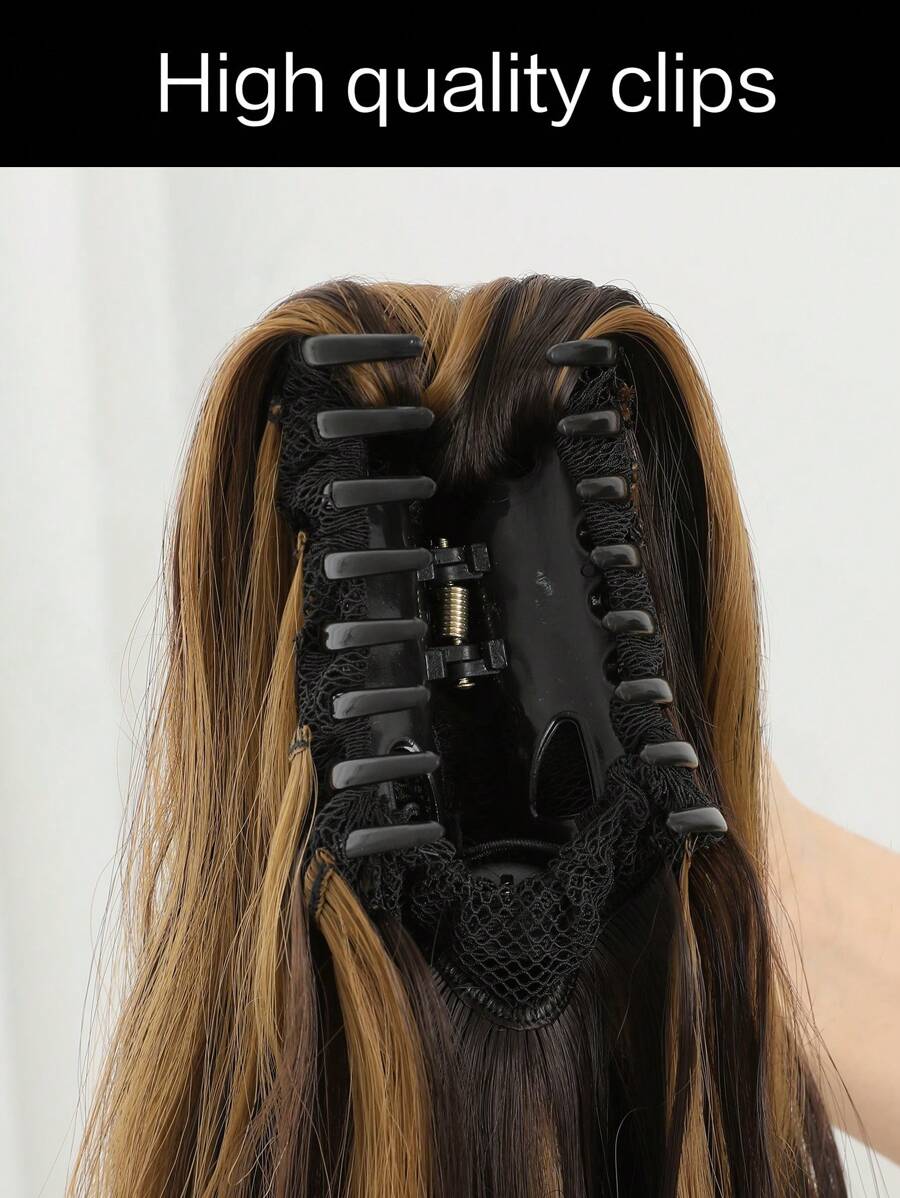 Balayage Brown Blonde Claw Ponytail Extension - 26 inch