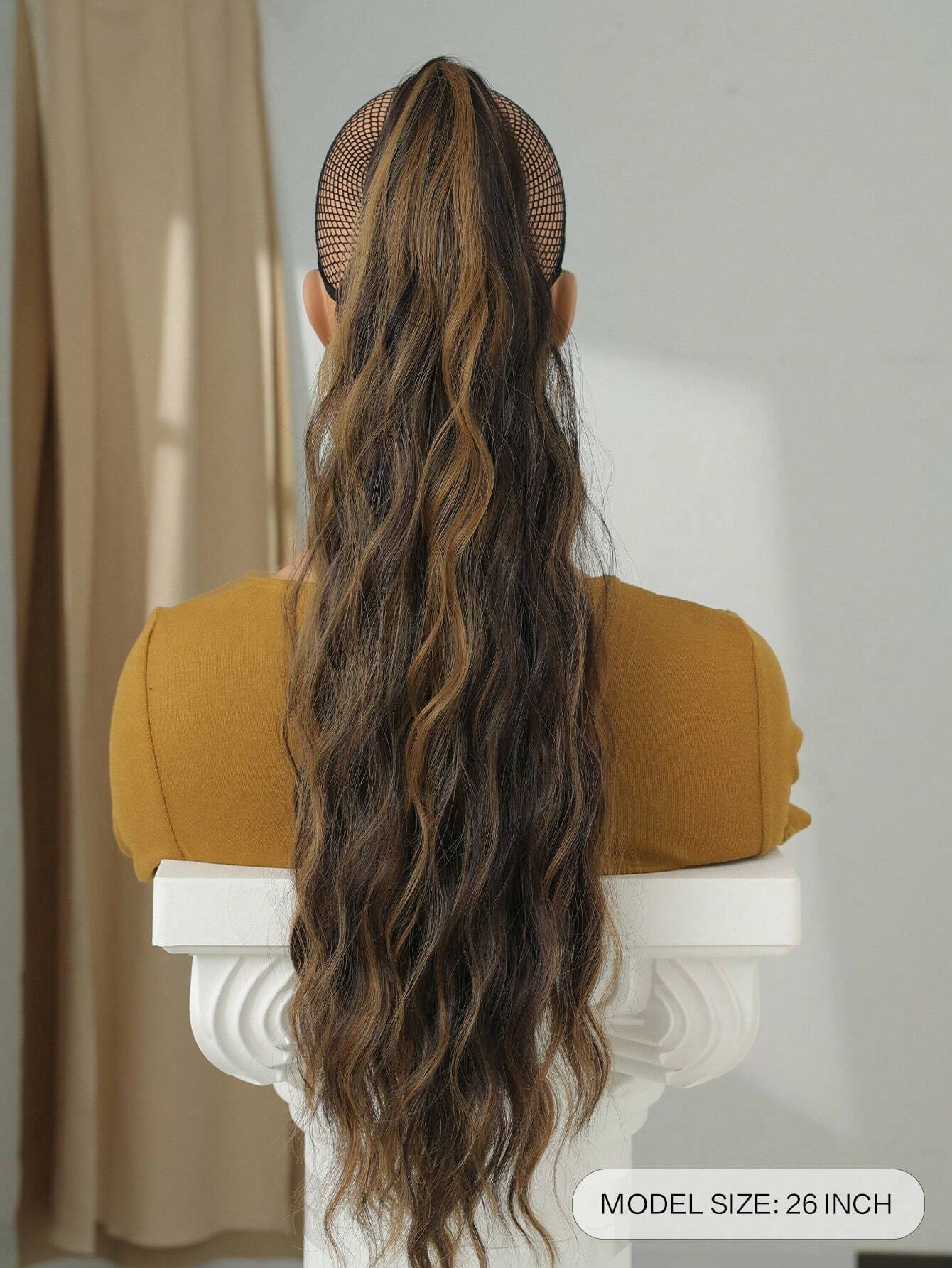 Balayage Brown Blonde Claw Ponytail Extension - 26 inch