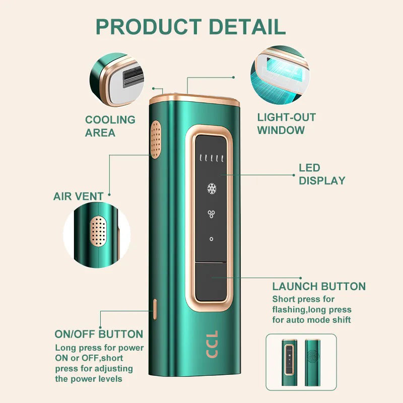 IceZen Air+ Painless IPL Hair Removal Device