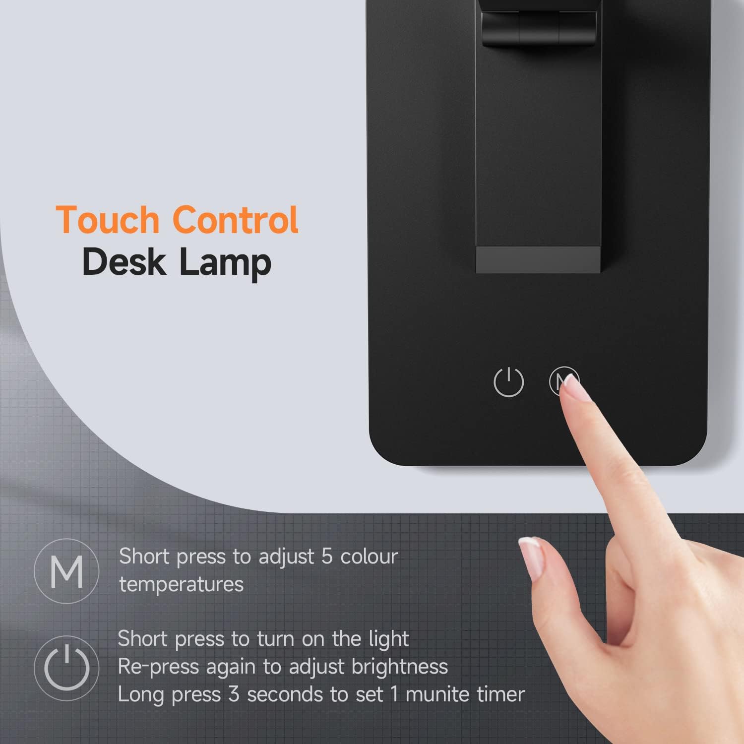 LuxeLume 15 Modes & 500 Lumen Dimmable LED Desk Lamp