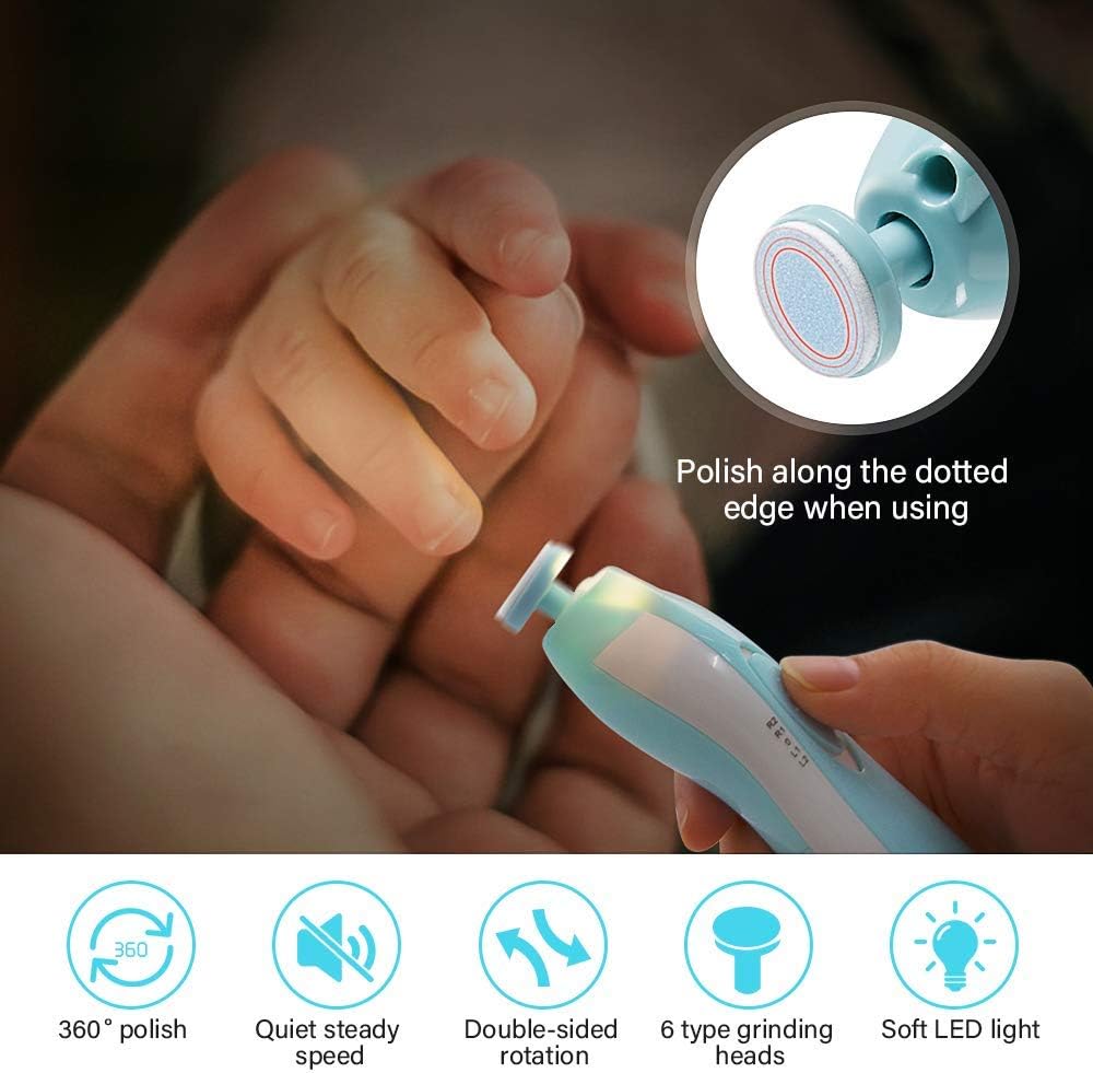 Baby Electric Nail Trimmer with Light - 50% Off 🔥