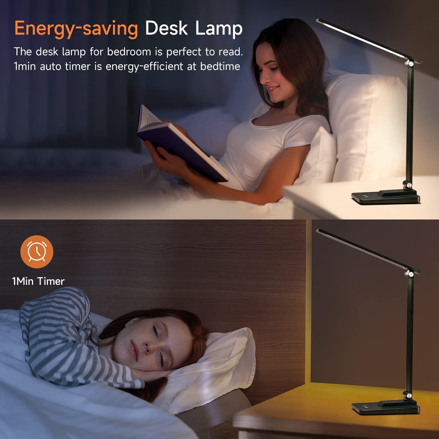 LuxeLume 15 Modes & 500 Lumen Dimmable LED Desk Lamp