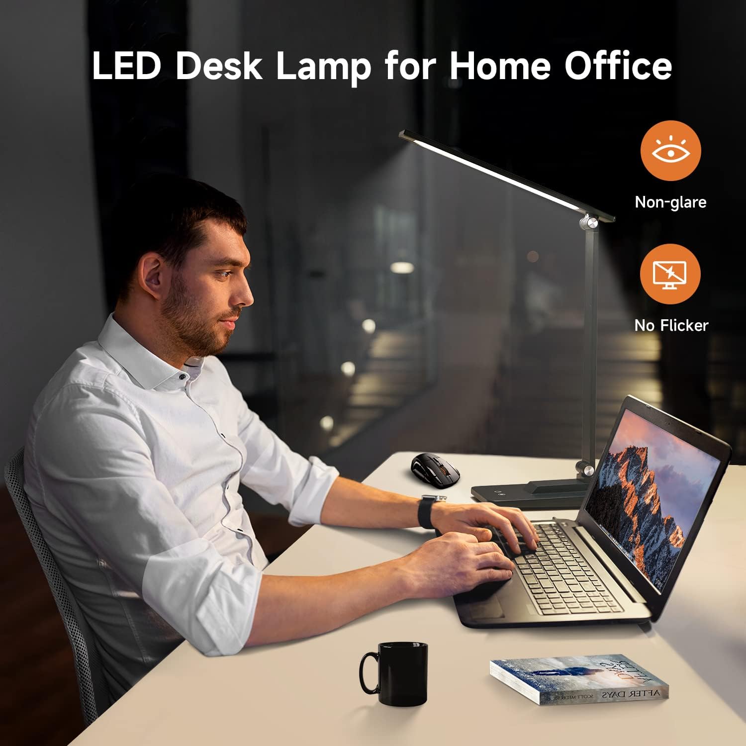 LuxeLume 15 Modes & 500 Lumen Dimmable LED Desk Lamp