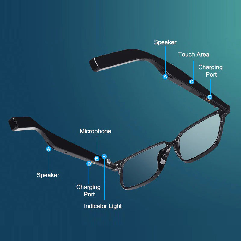 Clyde Collections® 3 In 1 Smart Bluetooth Glasses with Speakers