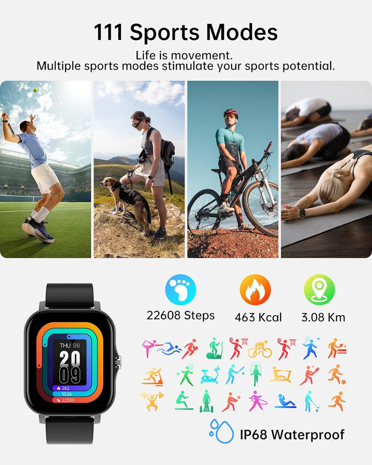 CLYDE COLLECTIONS™ Smart Watch IP68 Waterproof
