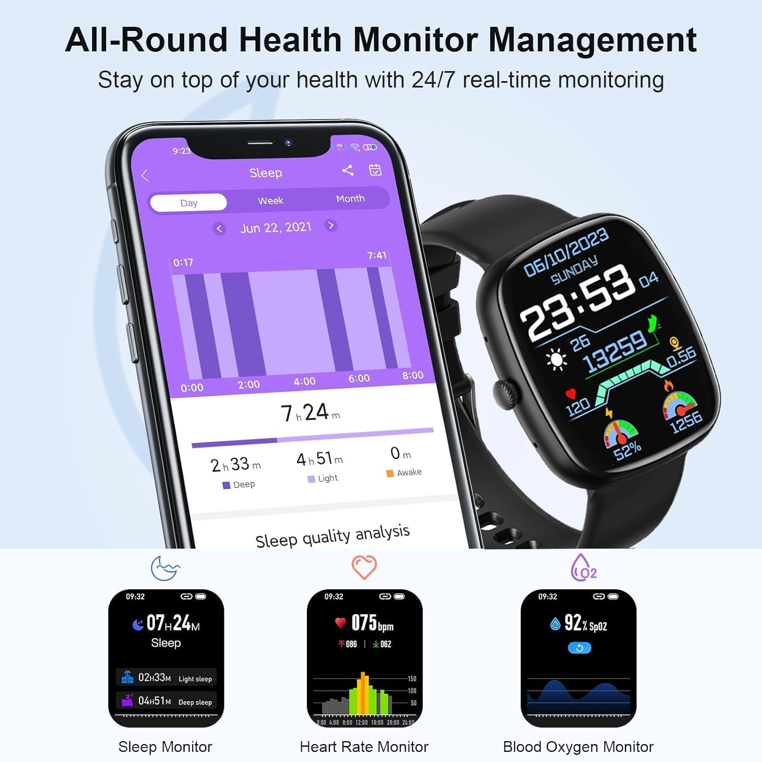 CLYDE COLLECTONS-smart watch for Women Men (Answer Make Calls),1.83” HD Smart watch With Heart Rate Sleep Monitor,100+ Sports step counter, IP67 Waterproof Fitness Watch for Android iOS phone