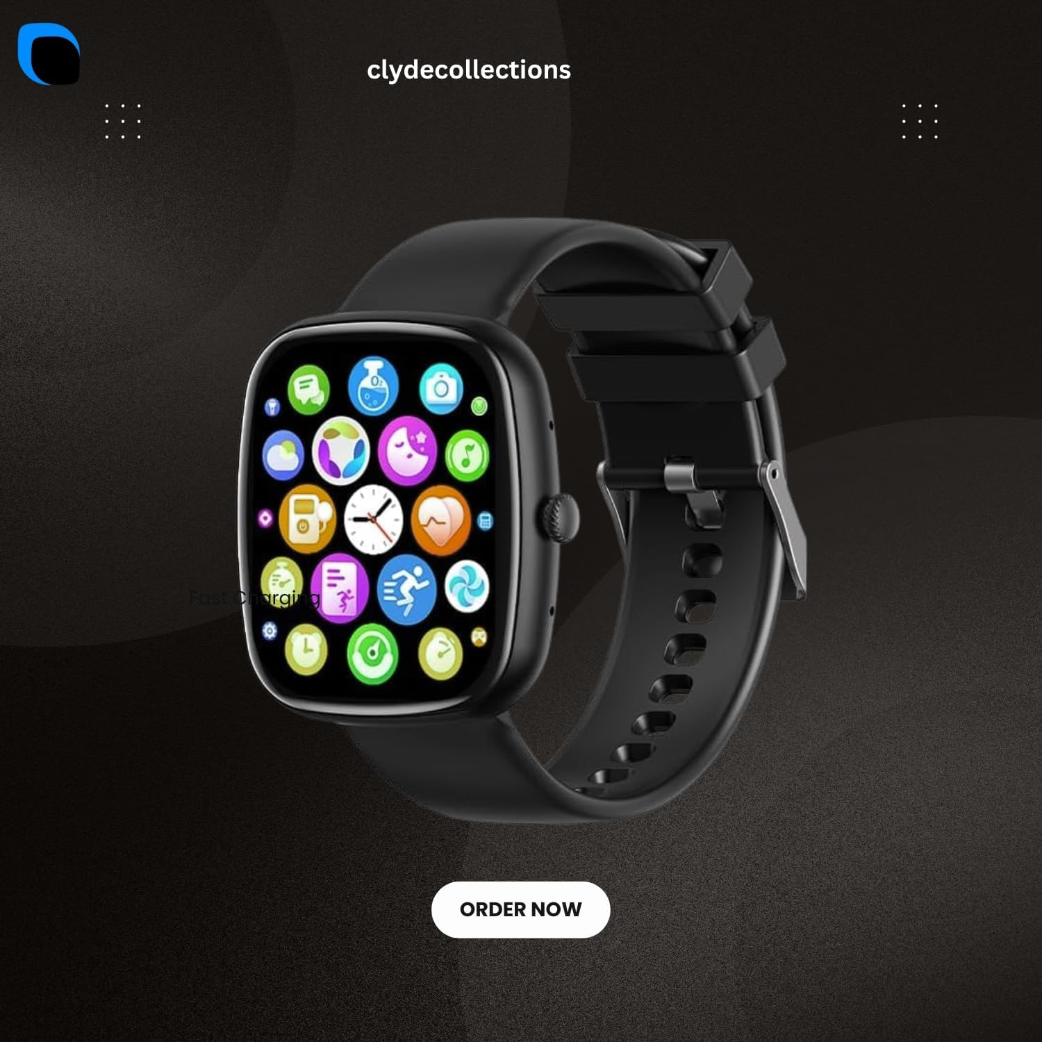 CLYDE COLLECTONS-smart watch for Women Men (Answer Make Calls),1.83” HD Smart watch With Heart Rate Sleep Monitor,100+ Sports step counter, IP67 Waterproof Fitness Watch for Android iOS phone