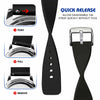 Quick Release Waterproof Soft Rubber Replacement Straps with Silver Plated Stainless Steel Buckle