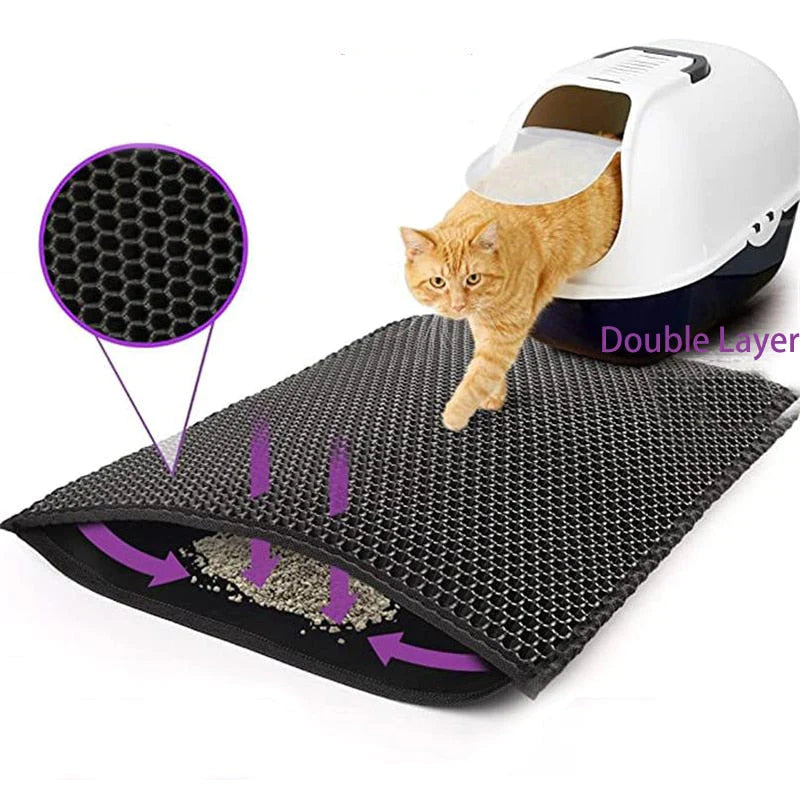 Double Layer Waterproof Pet Cat Litter Mat