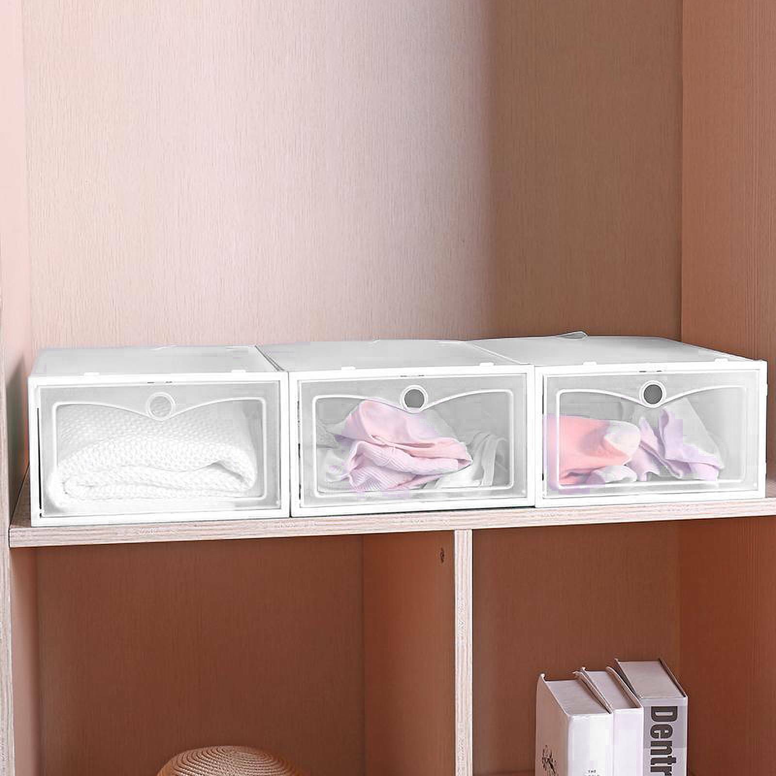 6X Plastic Shoe Storage Boxes