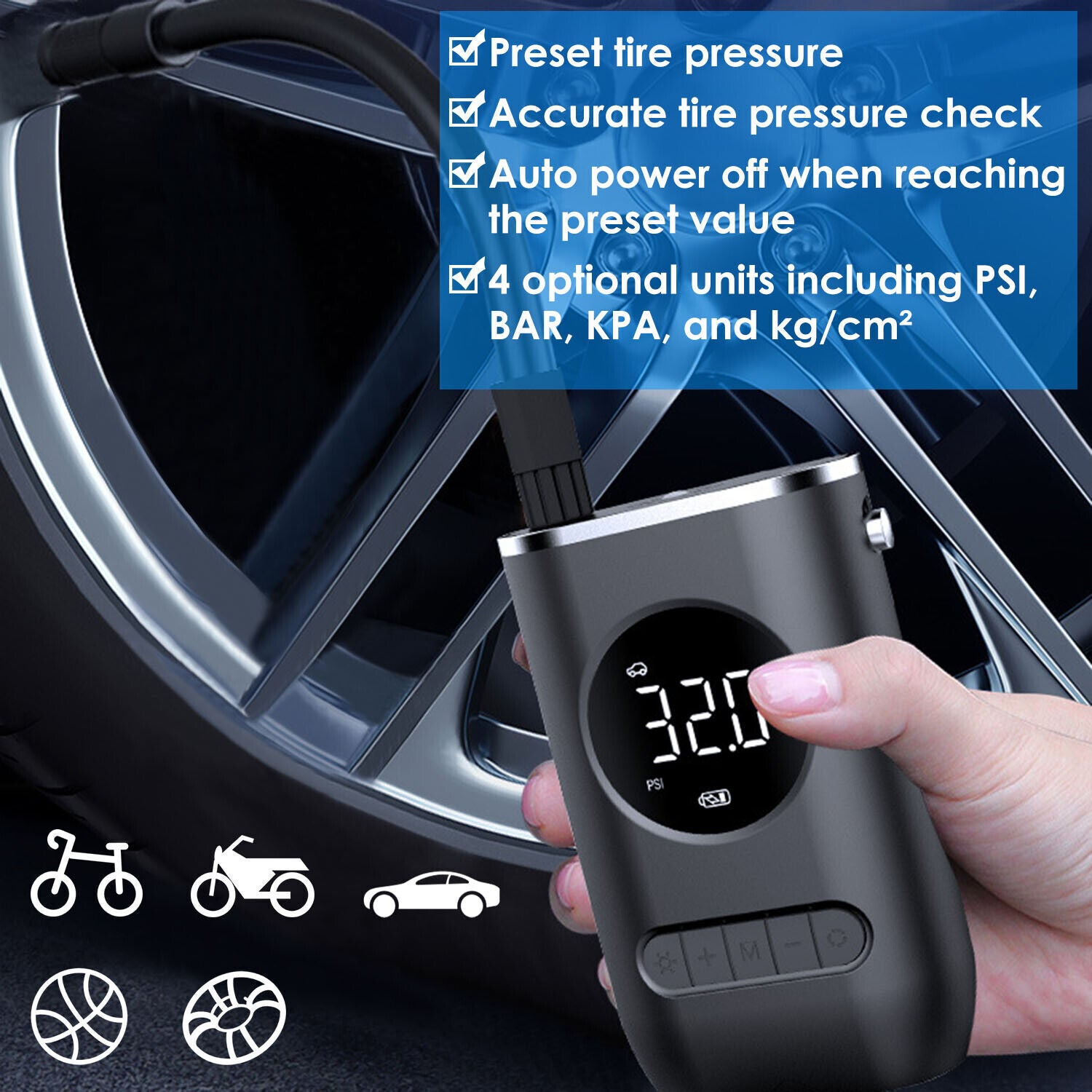 Rechargeable Air Pump For Tires