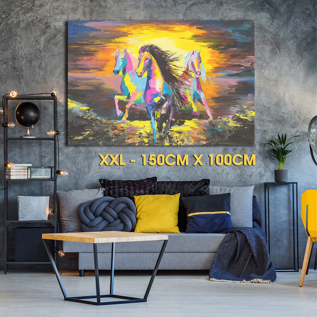 Horses Funky Canvas Painting