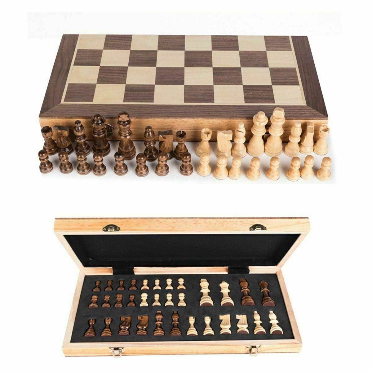 Homemade Wooden Folding Chessboard