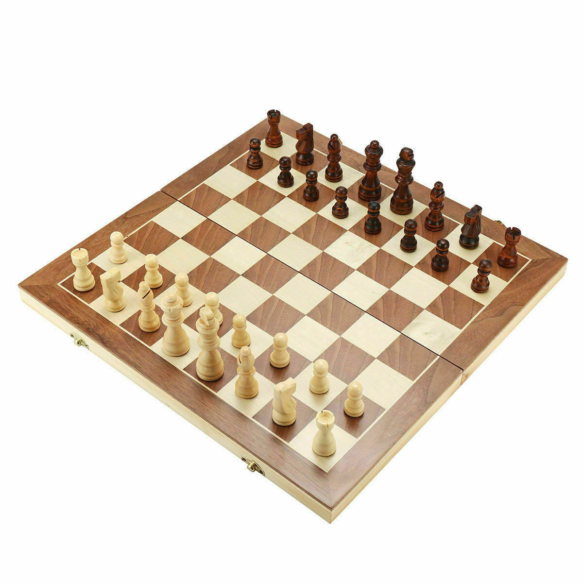 Homemade Wooden Folding Chessboard