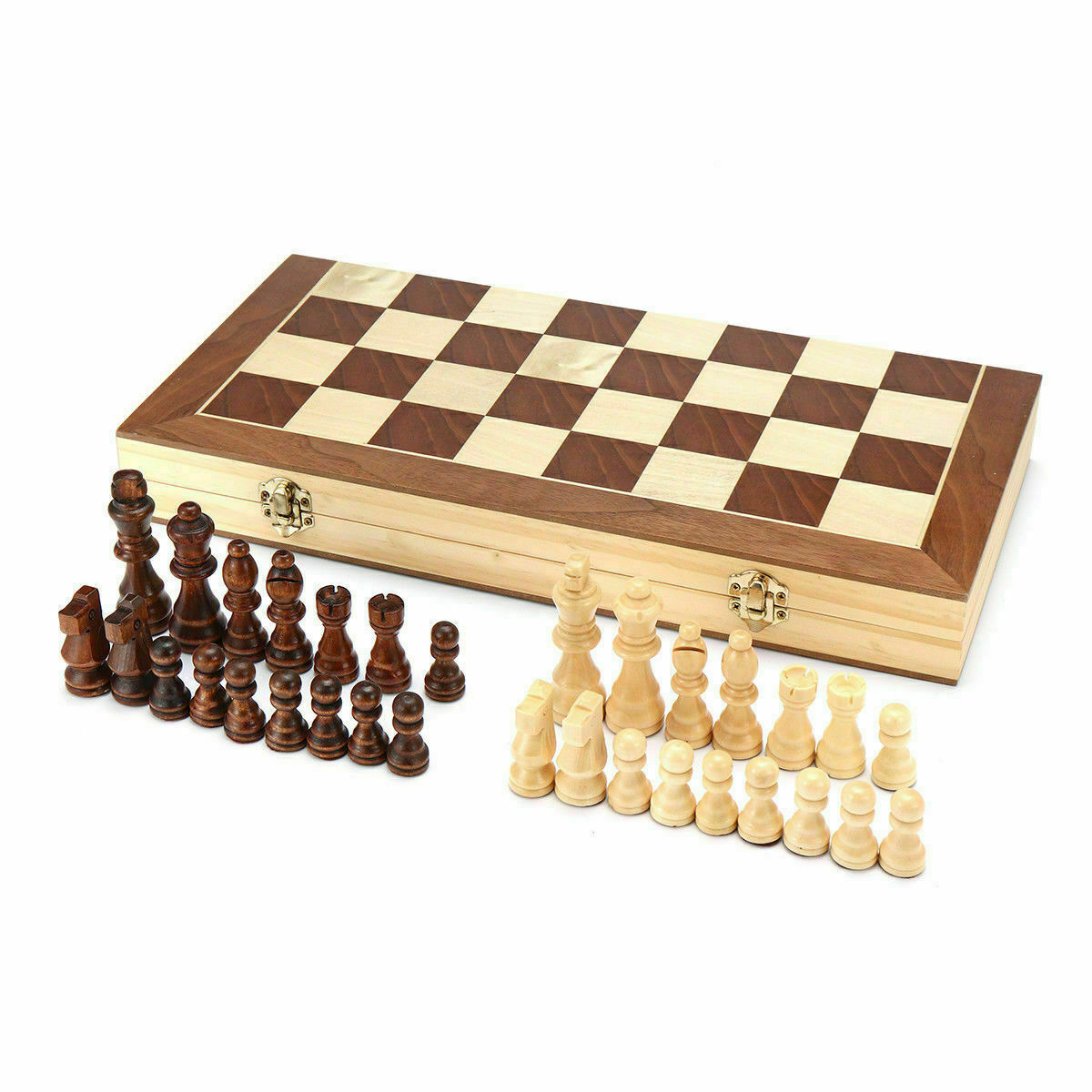 Homemade Wooden Folding Chessboard