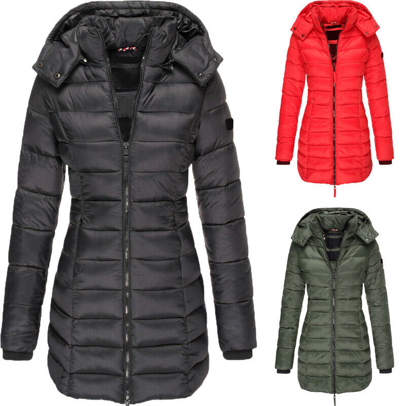 Women Warm Padded Long Coat