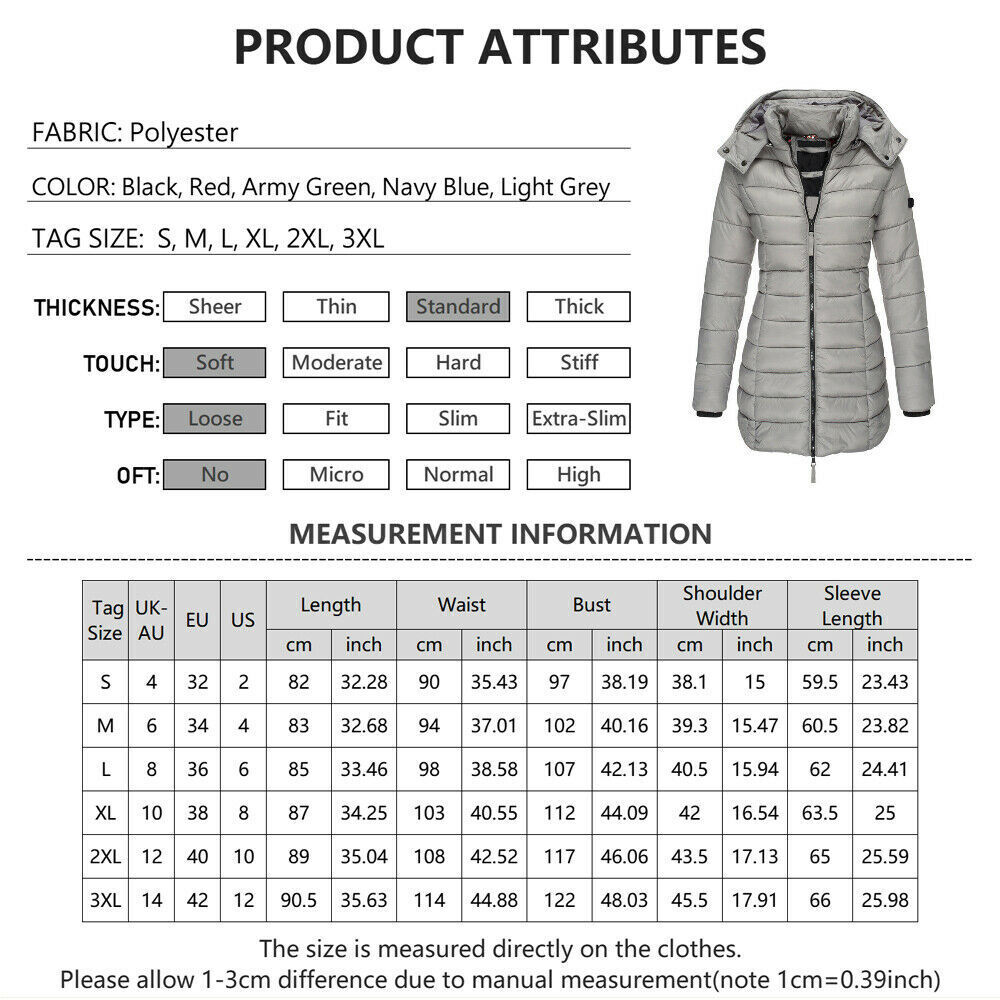 Women Warm Padded Long Coat